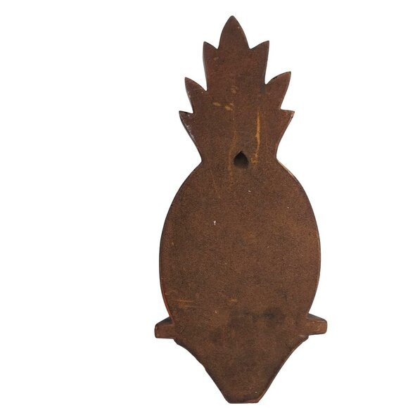 Fritch Hand-Carved Pineapple Wooden Wall Candle Sconce Candle Stick Holder - Picture 7 of 7